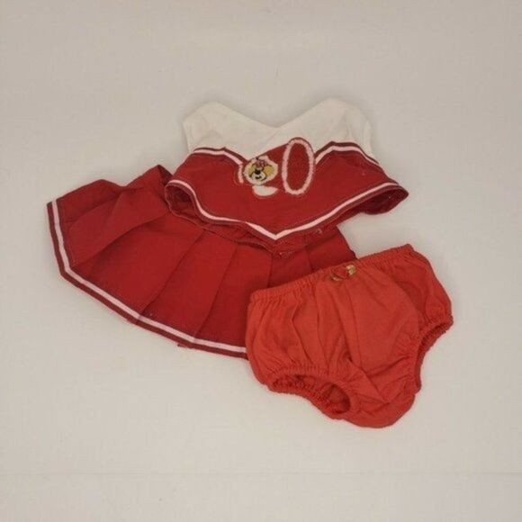 Build A Bear Cheerleader Red White Cheer Outfit Skirt - Picture 1 of 1